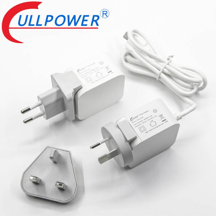 30W usb c type-c ac dc power adapter au eu uk us ac pin plug pd3.0 quick charger